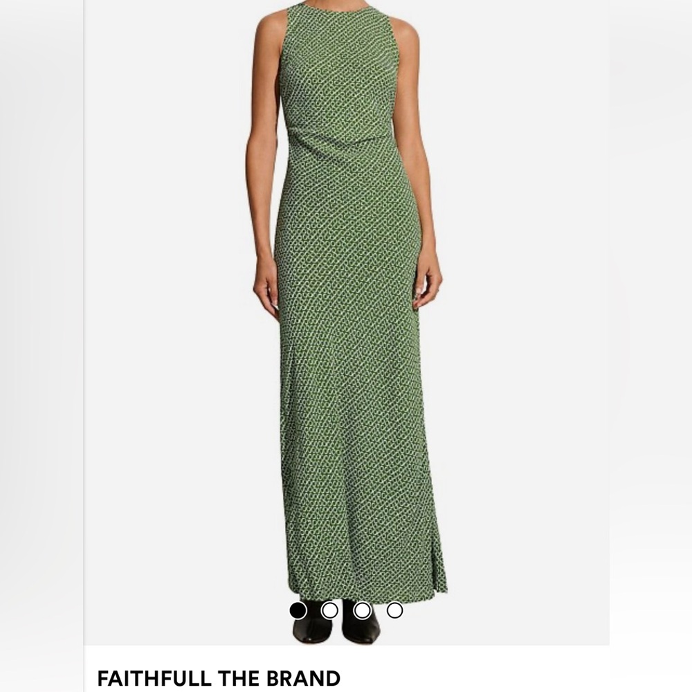 NWT Faithfull The Brand Clementine Midi Dress in Azulejo print size XXL